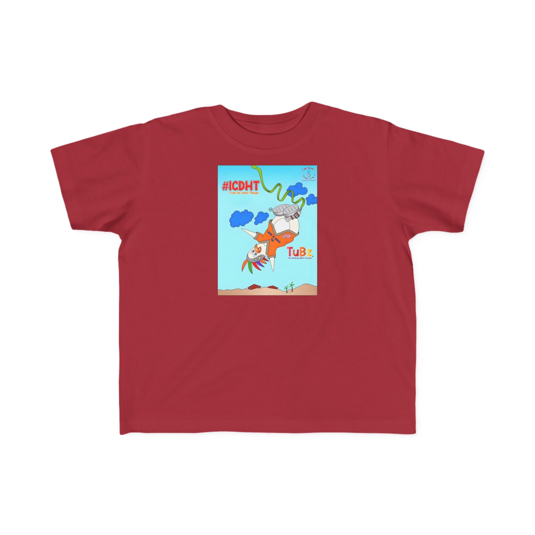 TuBz™ "I Can Do Hard Things" Toddler T-Shirt | Toddler's Fine Jersey Tee  - Positive Kids Graphic Tee