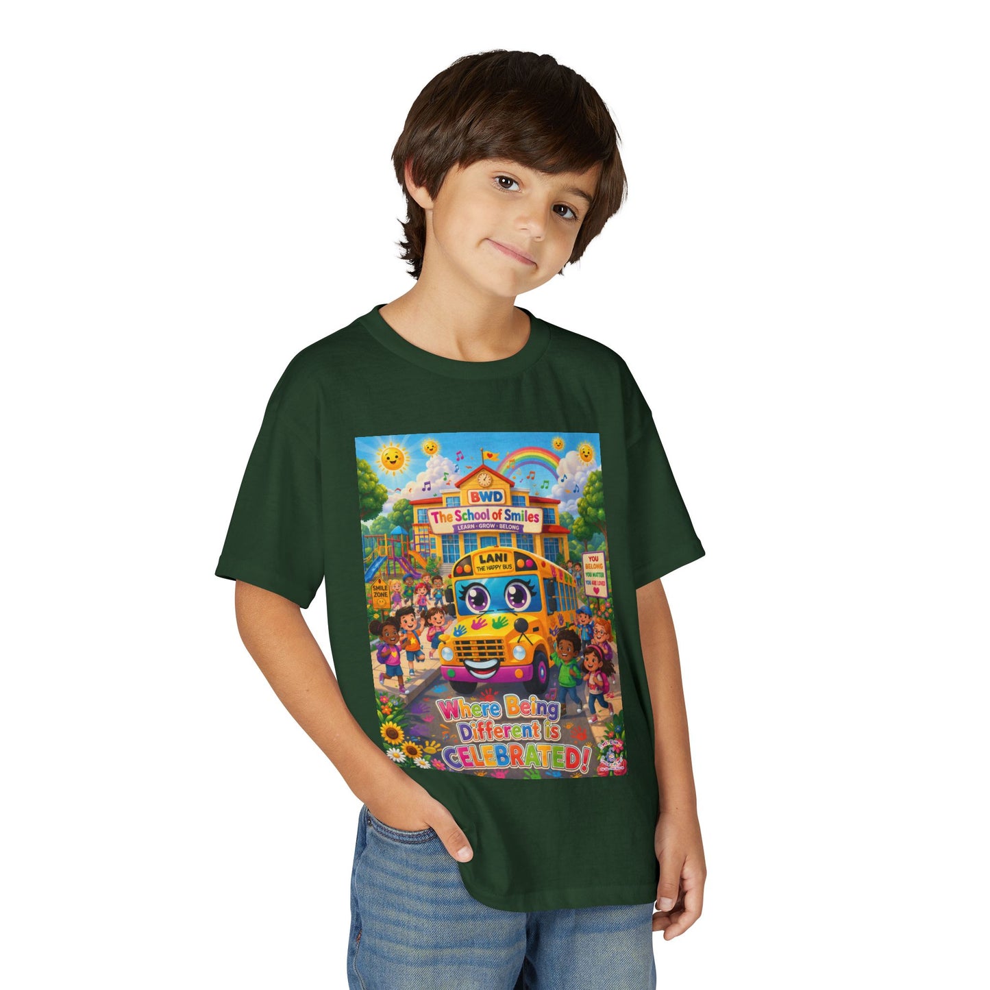 Lani™ Youth DryBlend® T-Shirt – "Where Being Different is CELEBRATED!" Graphic Shirt