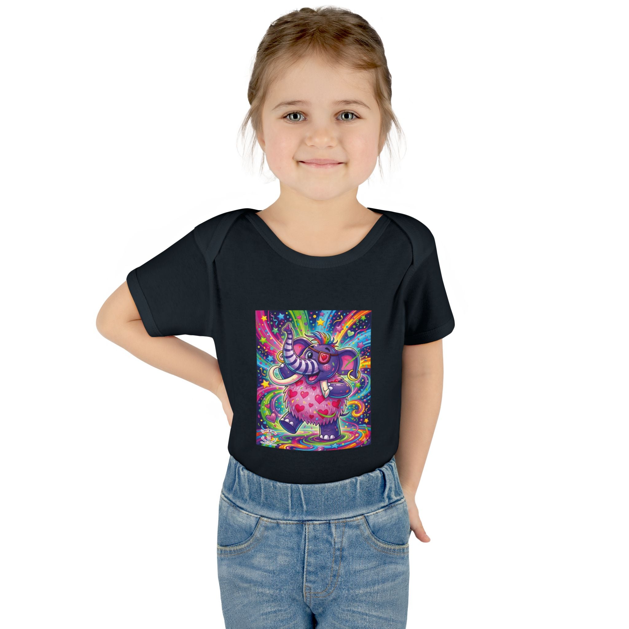 Piklez™ Infant Baby Rib Bodysuit – "Born to Celebrate!" Graphic | Smile Universe Collection