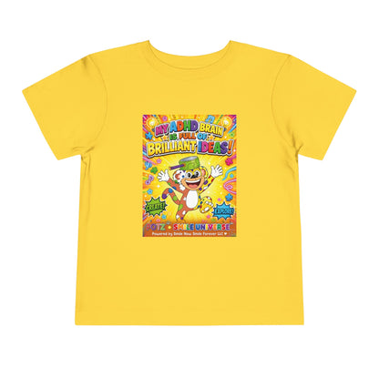 Potz™ Toddler Short Sleeve Tee – "My ADHD Brain is Full of Brilliant Ideas!" Graphic Tee | Smile Universe Collection