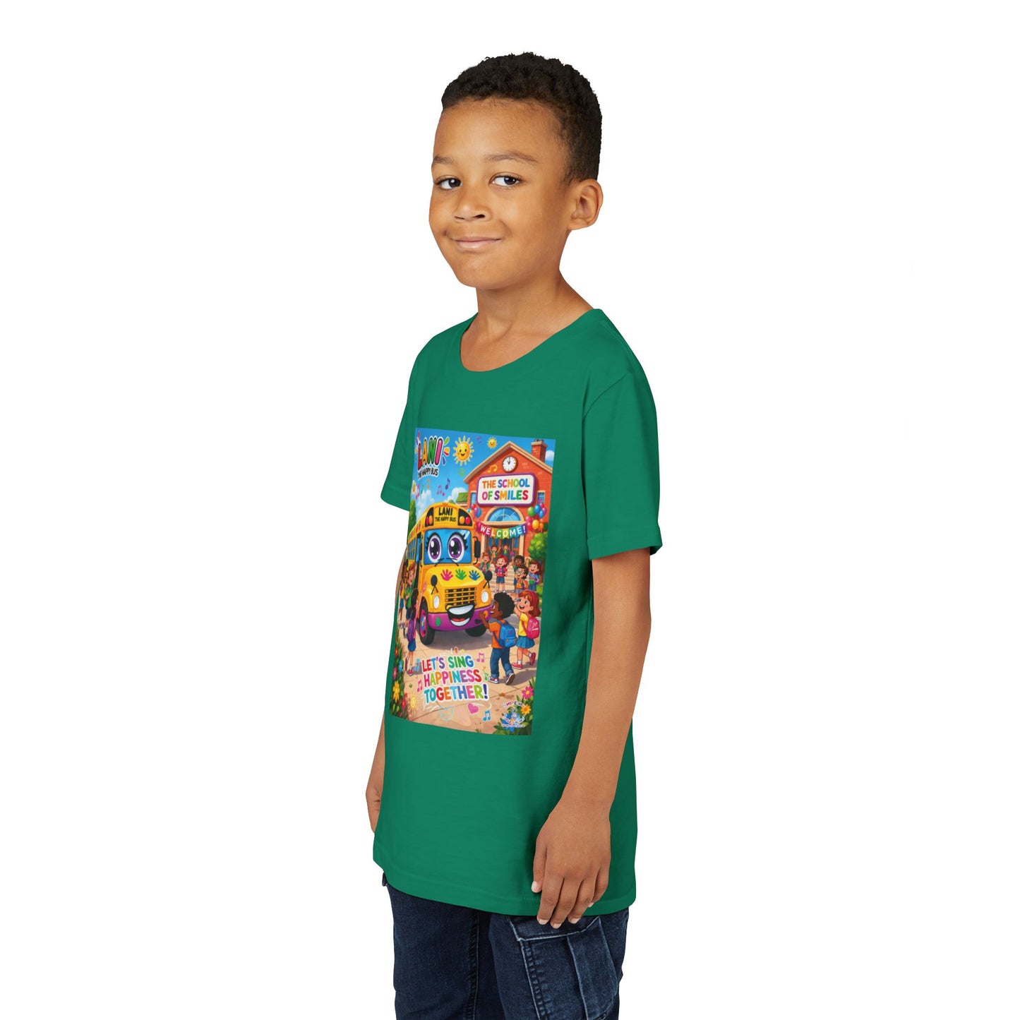 Lani™ Youth Short Sleeve Tee – "Let's Sing Happiness Together!" Graphic