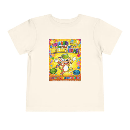 Potz™ Toddler Short Sleeve Tee – "My ADHD Brain is Full of Brilliant Ideas!" Graphic Tee | Smile Universe Collection