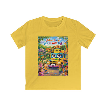 Lani™ Kids Softstyle Tee – "Adventure Starts With Us!" Graphic