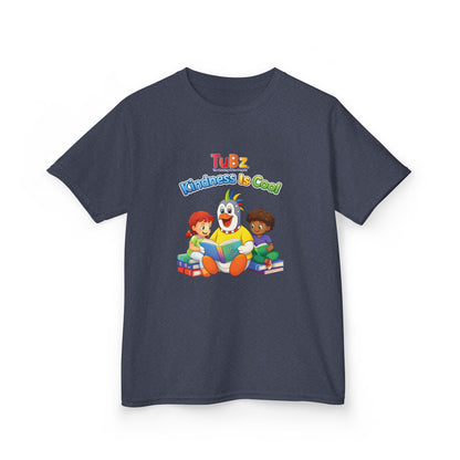 TuBz™ "Kindness Is Cool" Kids T-Shirt - Positive Message Graphic Tee | Smile Universe TuBz4Kidz