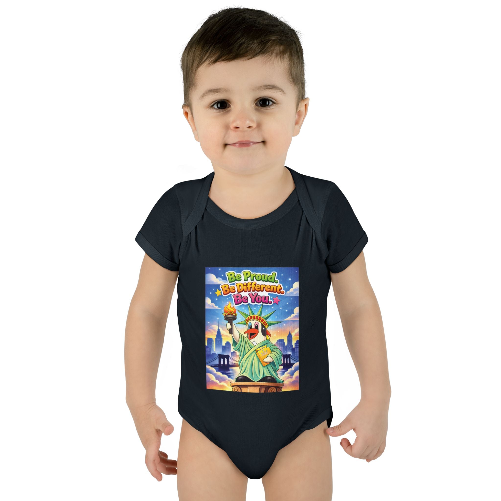 TuBz™ "Be Proud. Be Different. Be You." Infant Bodysuit - Inspirational Baby Onesie
