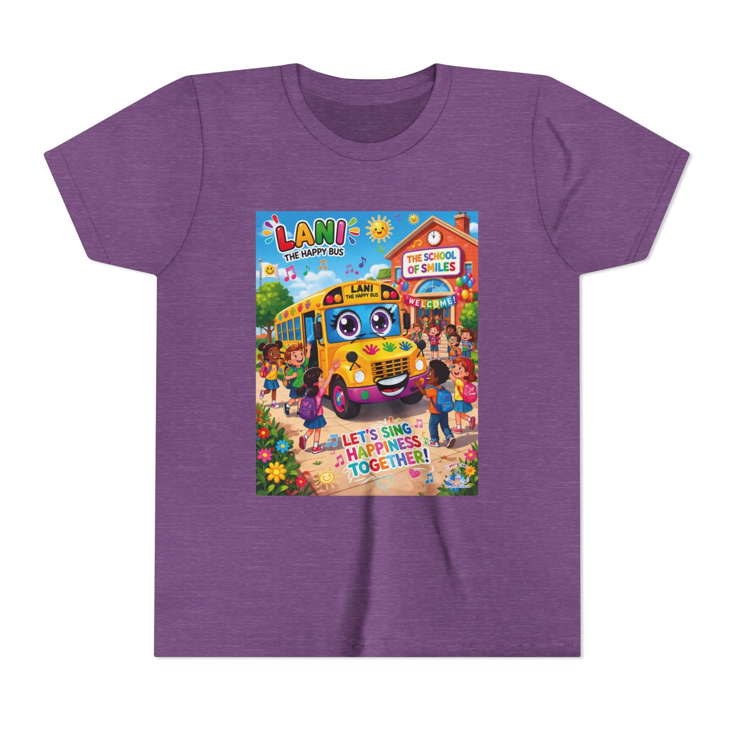 Lani™ Youth Short Sleeve Tee – "Let's Sing Happiness Together!" Graphic