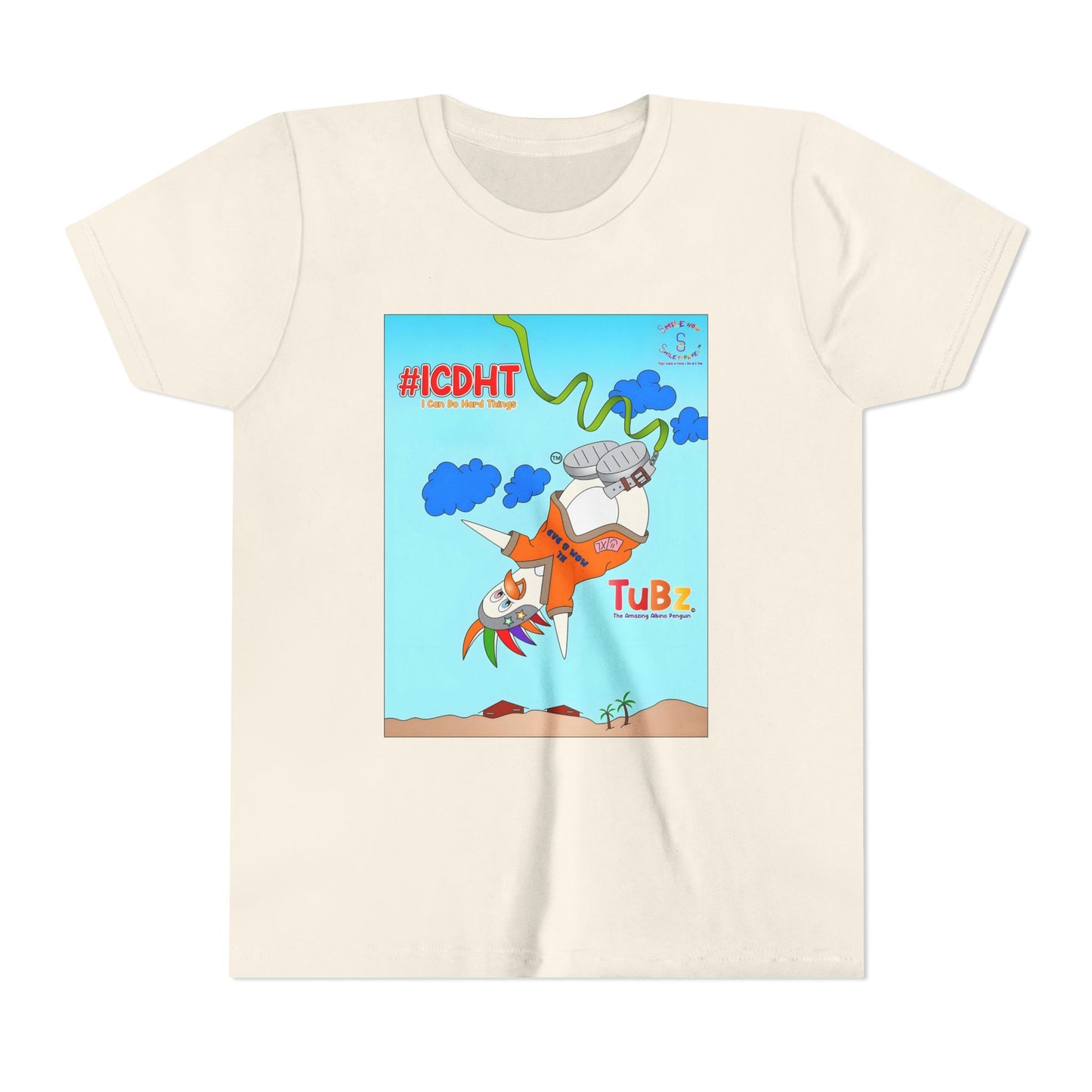 TuBz™ "I Can Do Hard Things" Youth T-Shirt | Youth Short Sleeve Tee - Motivational Kids Graphic Tee