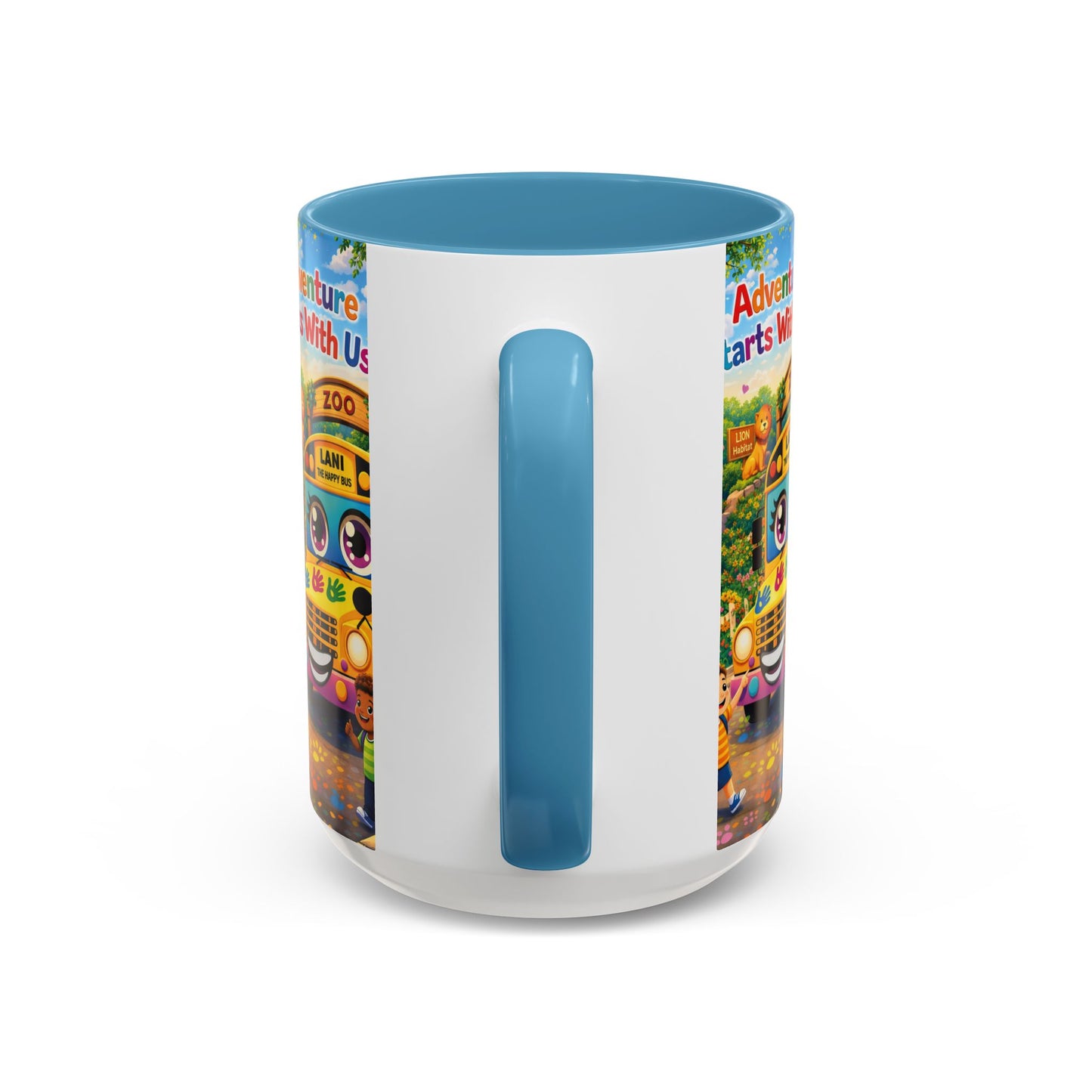 Lani™ Accent Coffee Mug (11oz & 15oz) – "Adventure Starts With Us!" Graphic