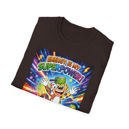 Potz™ Unisex Softstyle T-Shirt – "Energy is My Superpower!" Graphic Tee | Smile Universe Collection