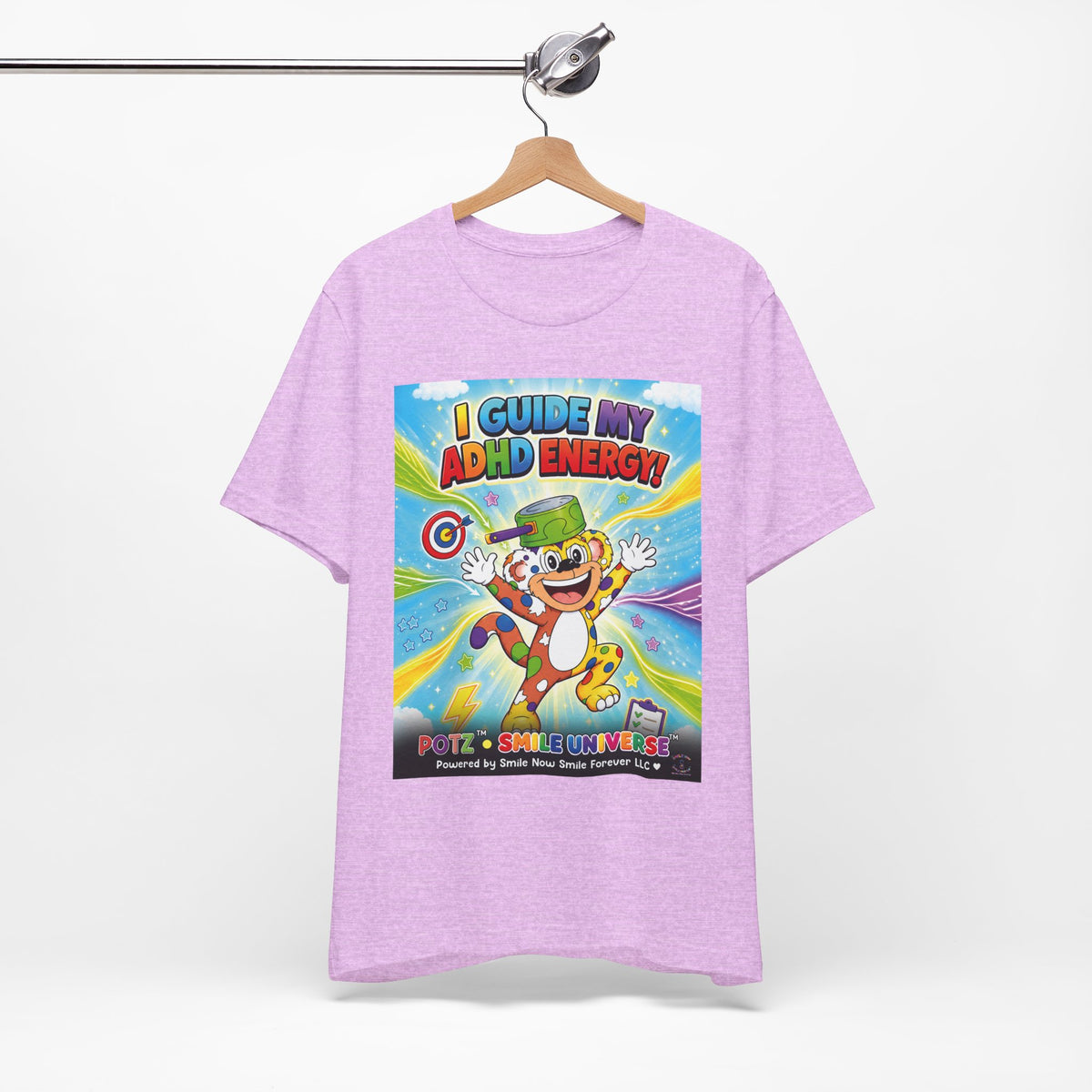 Potz™ Unisex Jersey Short Sleeve Tee – "I Guide My ADHD Energy!" Graphic Tee | Smile Universe Collection