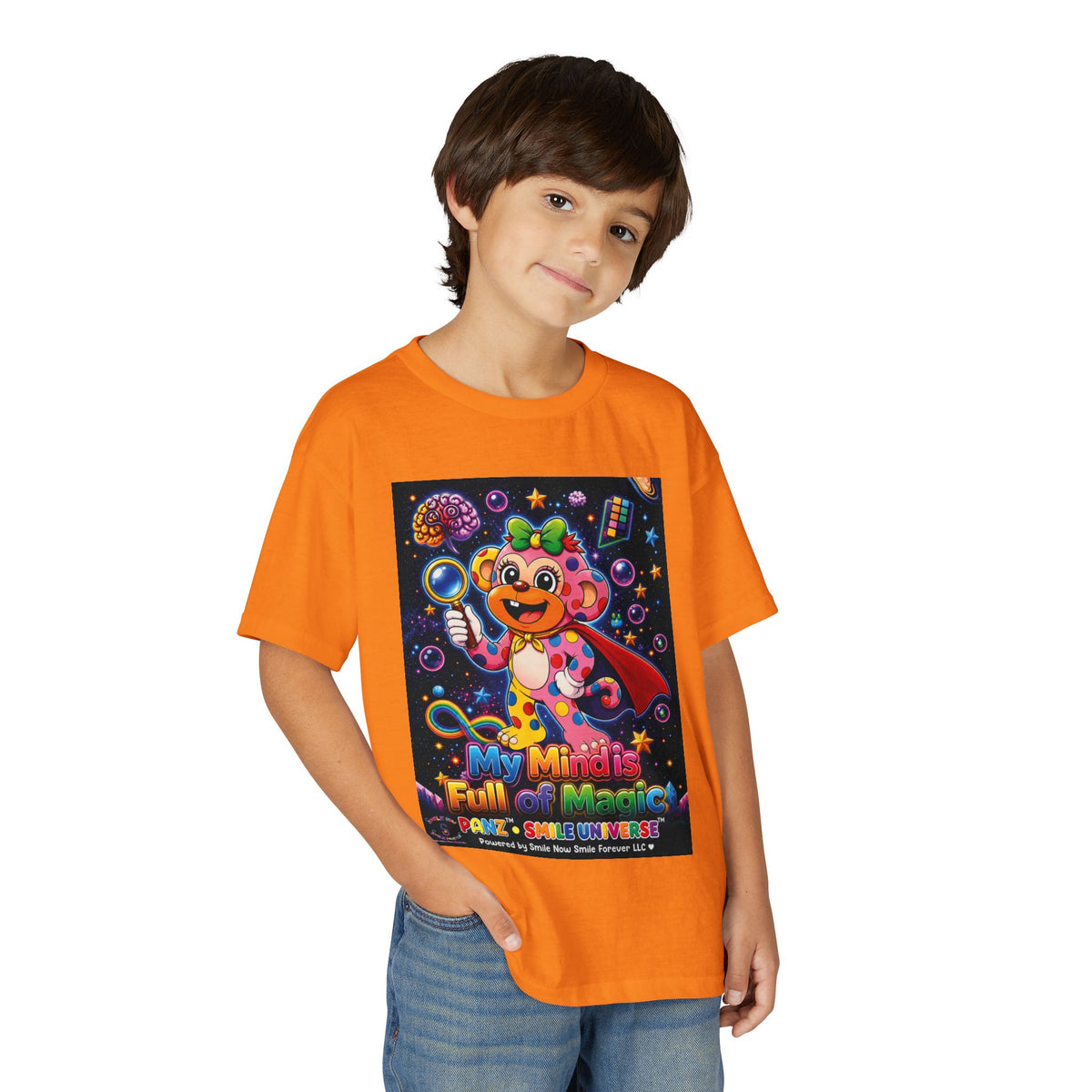 Panz™ Youth DryBlend® T-Shirt – "My Mind is Full of Magic" Graphic | Smile Universe Collection