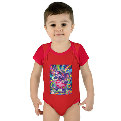 Piklez™ Infant Baby Rib Bodysuit – "Born to Celebrate!" Graphic | Smile Universe Collection