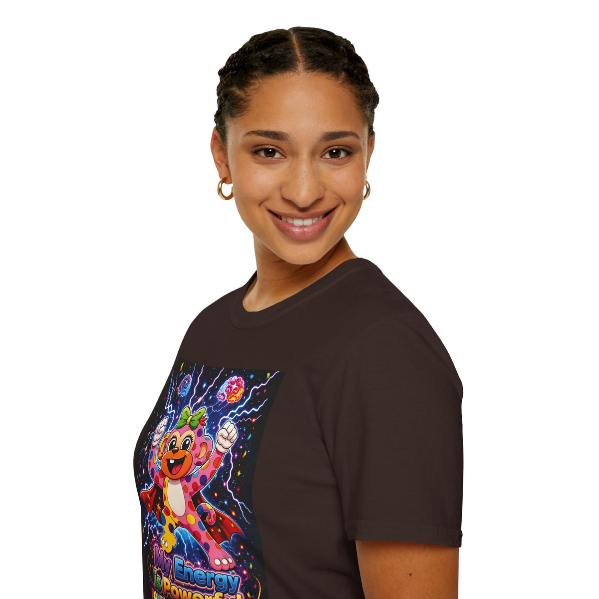 Panz™ Unisex Softstyle T-Shirt  for Adult– "My Energy is Powerful" Graphic Tee | Smile Universe Collection