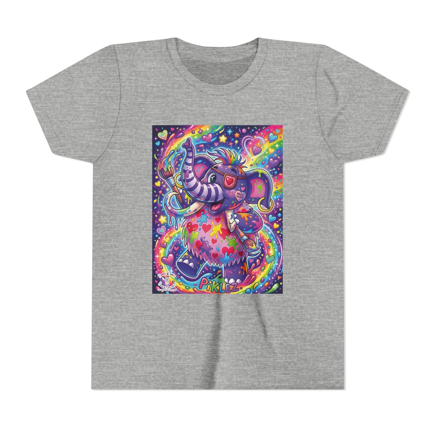 Piklez™ Youth Short Sleeve Tee – "Magic Paint!" Graphic Shirt | Smile Universe Collection