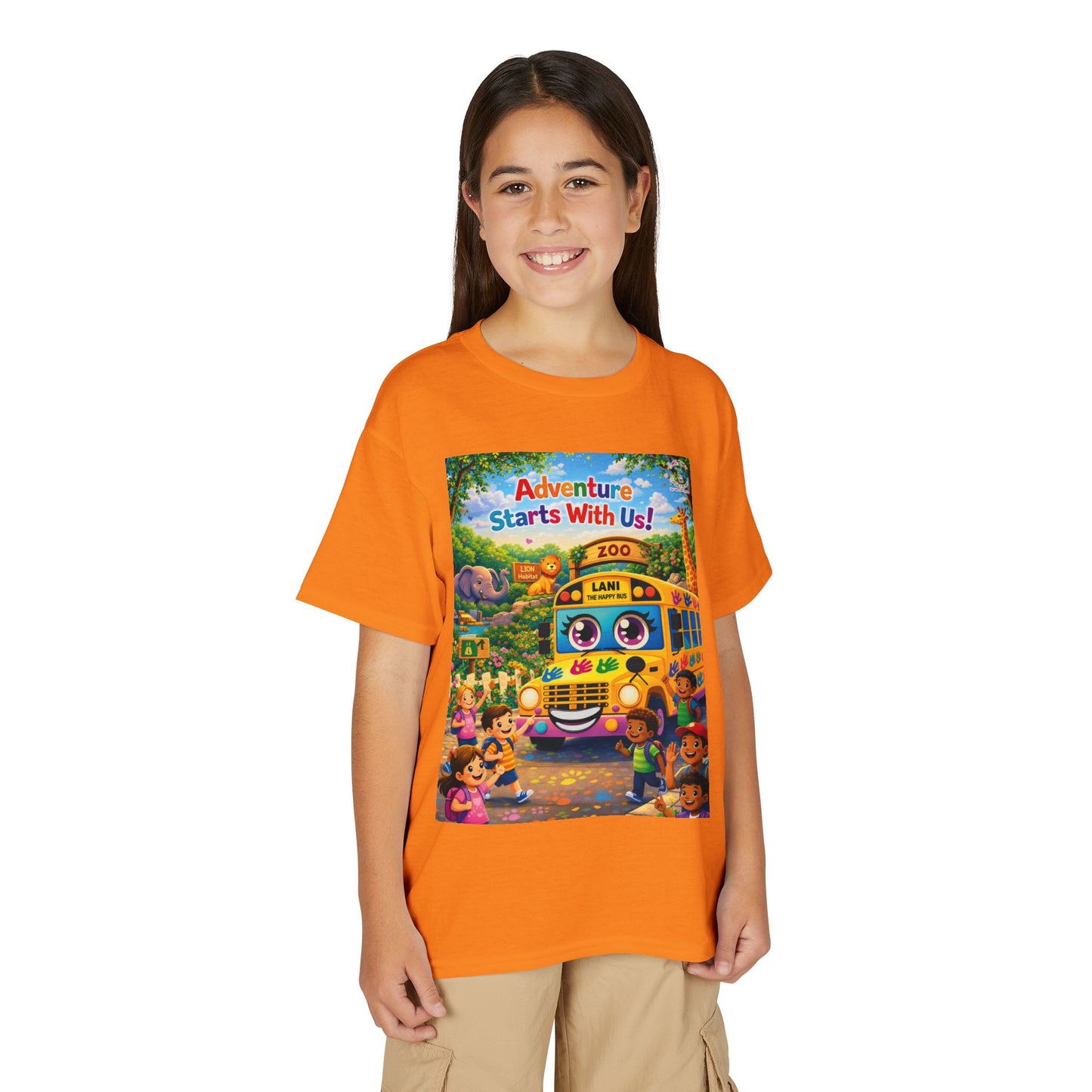 Lani™ Youth DryBlend® T-Shirt – "Adventure Starts With Us!" Graphic