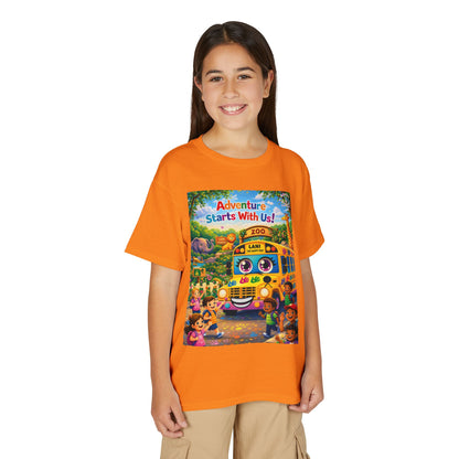Lani™ Youth DryBlend® T-Shirt – "Adventure Starts With Us!" Graphic