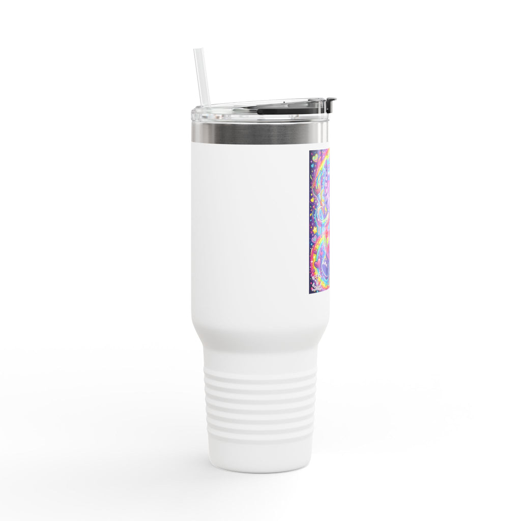 Piklez™ 40oz Insulated Travel Mug – "Magic Paint!" Graphic | Smile Universe Collection