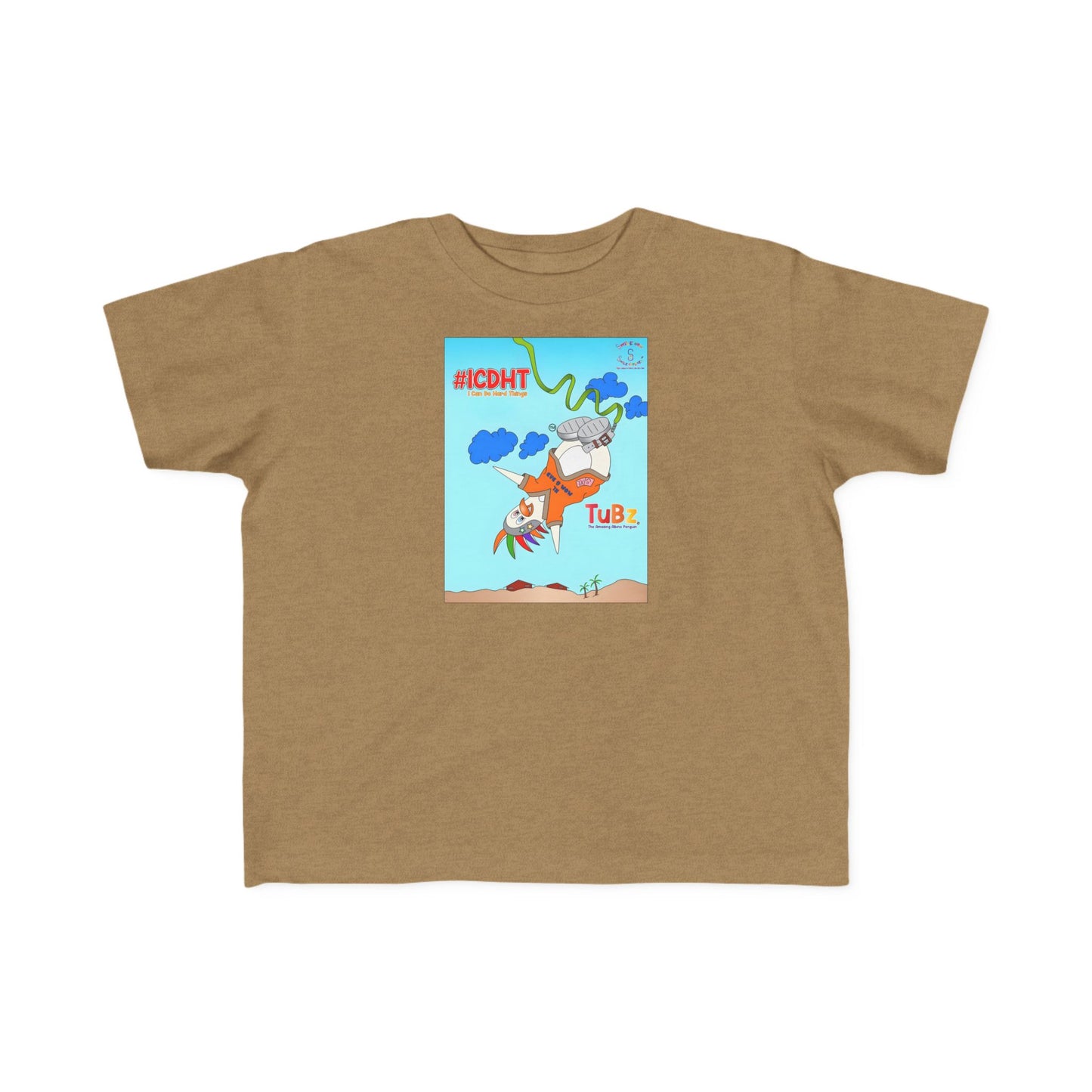 TuBz™ "I Can Do Hard Things" Toddler T-Shirt | Toddler's Fine Jersey Tee  - Positive Kids Graphic Tee
