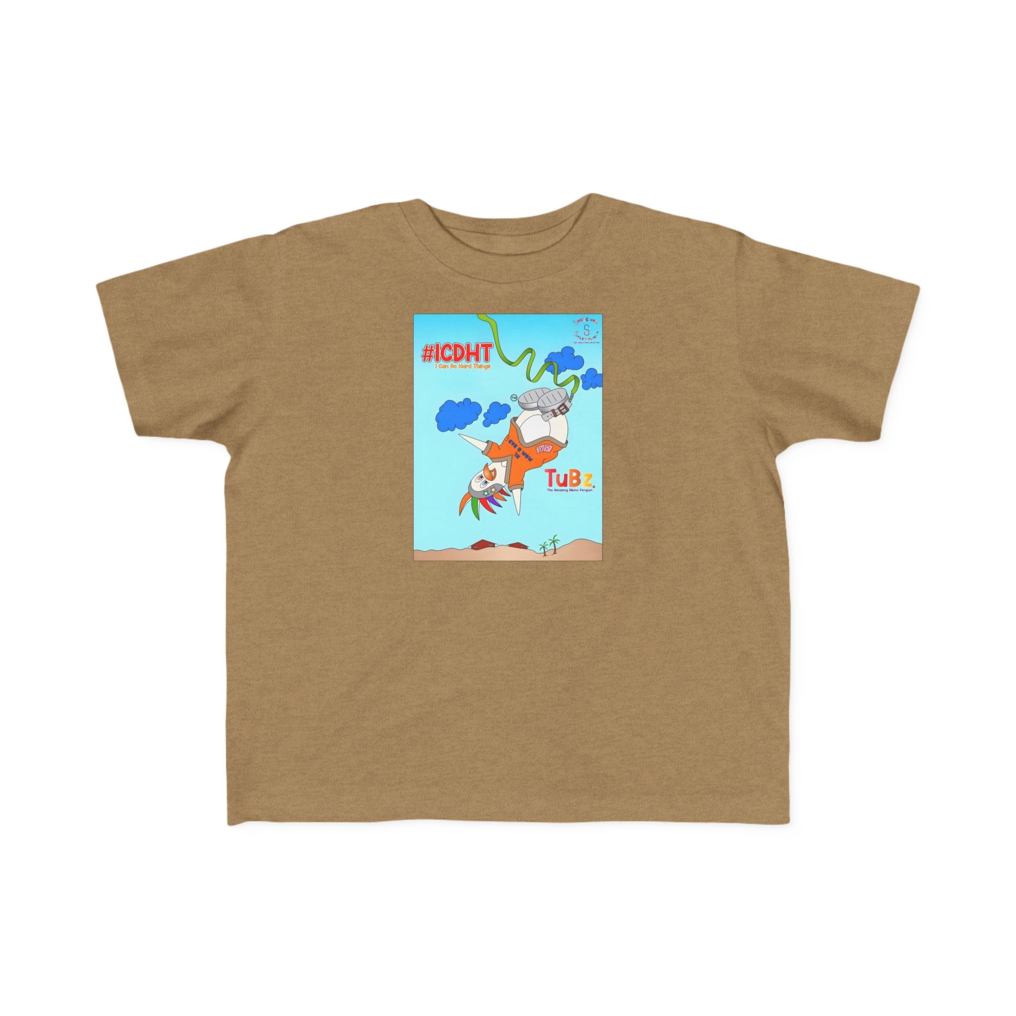 TuBz™ "I Can Do Hard Things" Toddler T-Shirt | Toddler's Fine Jersey Tee  - Positive Kids Graphic Tee