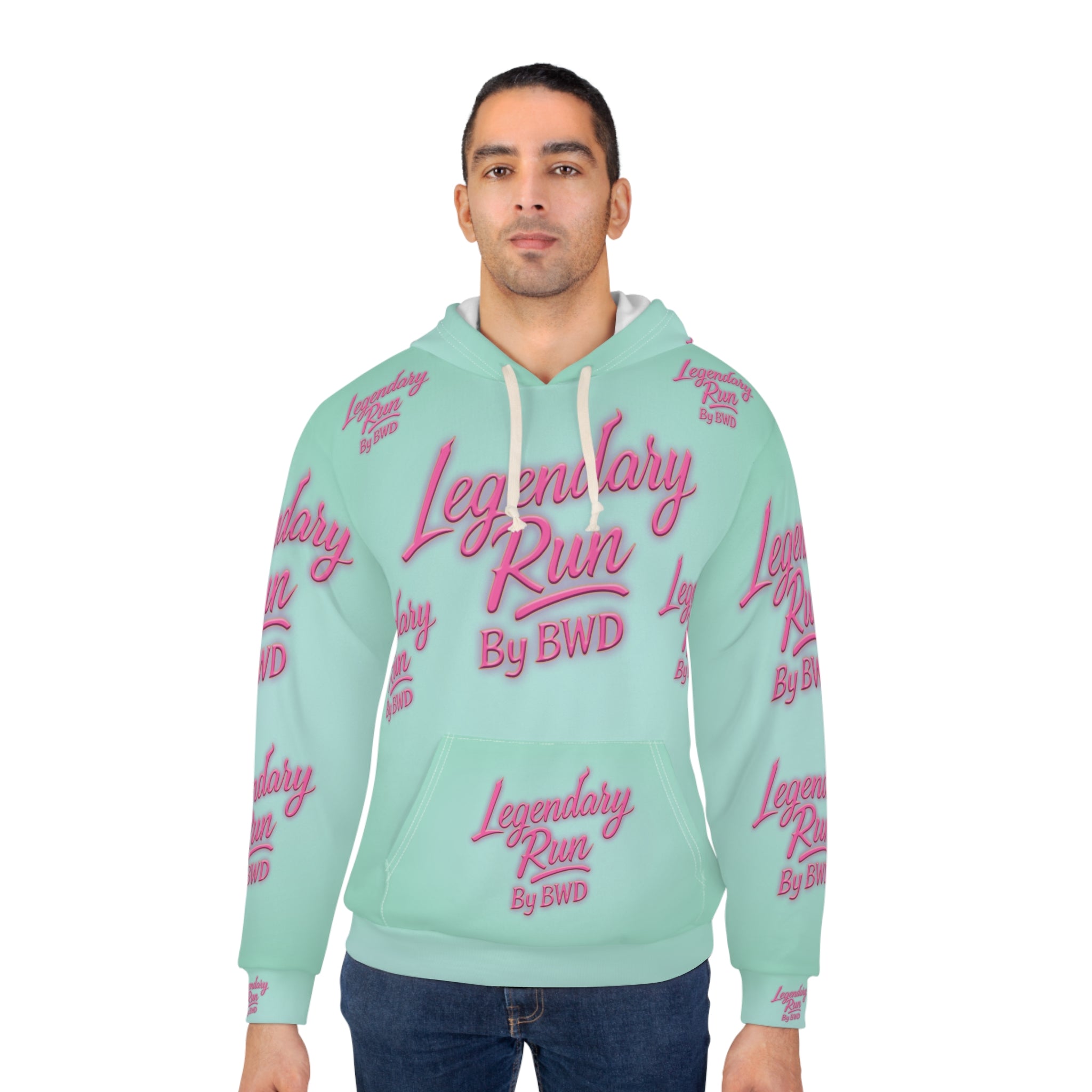 Legendary Run All-Over Print Hoodie — Pullover