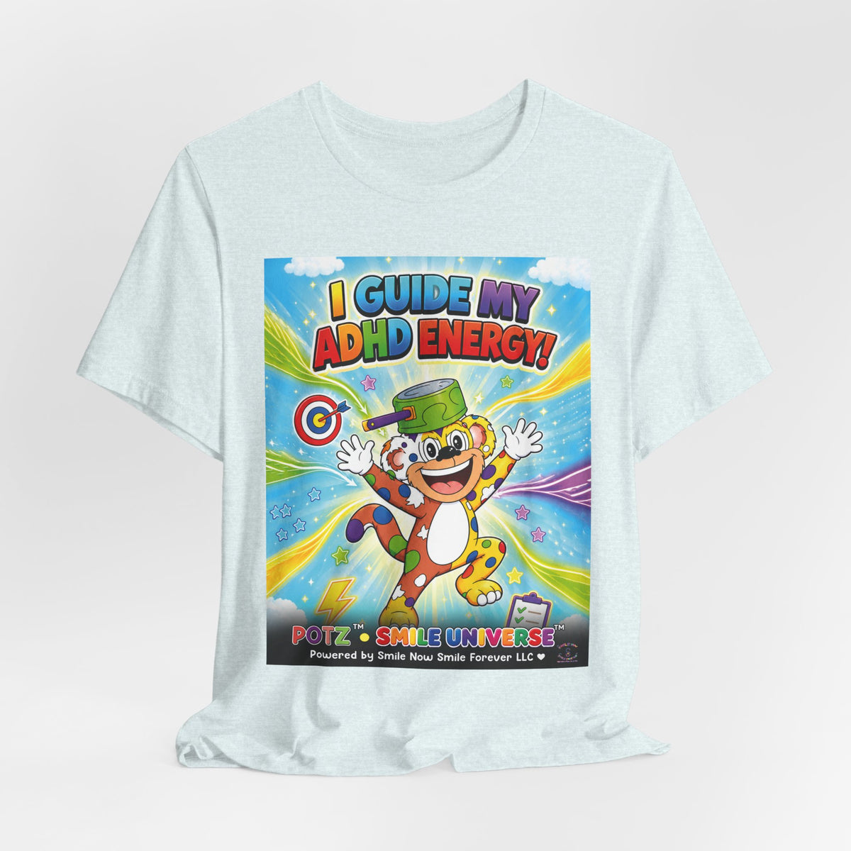 Potz™ Unisex Jersey Short Sleeve Tee – "I Guide My ADHD Energy!" Graphic Tee | Smile Universe Collection