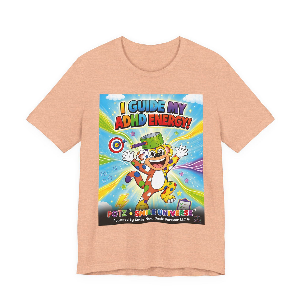 Potz™ Unisex Jersey Short Sleeve Tee – "I Guide My ADHD Energy!" Graphic Tee | Smile Universe Collection