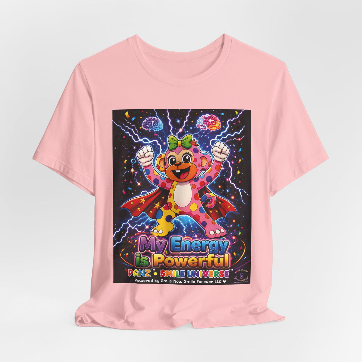 Panz™ Unisex Jersey Short Sleeve Tee For Adult– "My Energy is Powerful" Graphic Tee | Smile Universe Collection