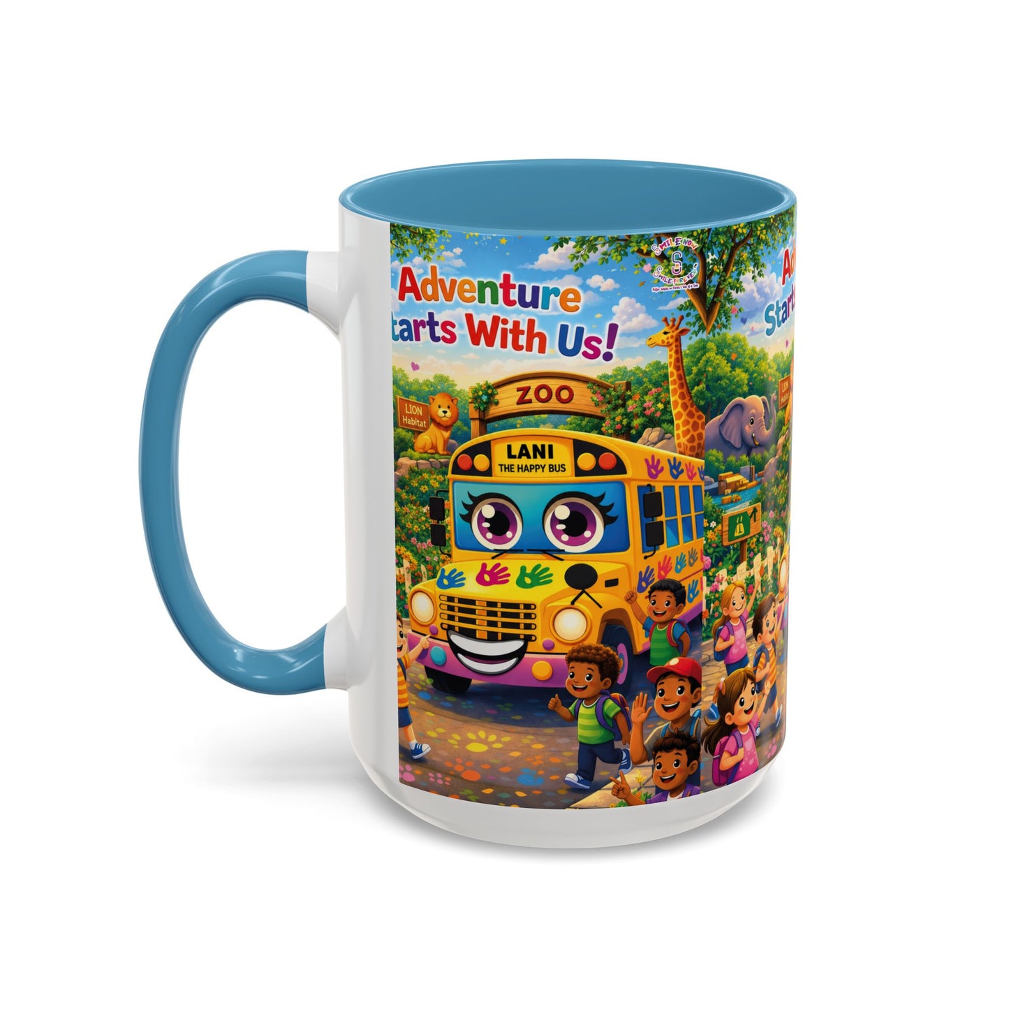 Lani™ Accent Coffee Mug (11oz & 15oz) – "Adventure Starts With Us!" Graphic