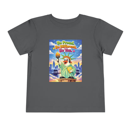 TuBz™ "Be Proud. Be Different. Be You." Toddler T- Shirt - Inspirational Kids Tee