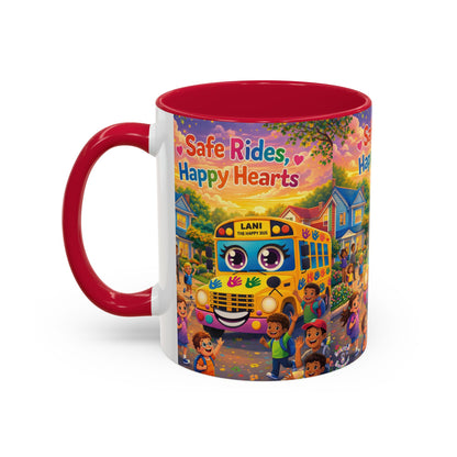 Lani™ Colorful Mug (11oz & 15oz) – "Safe Rides, Happy Hearts" Graphic
