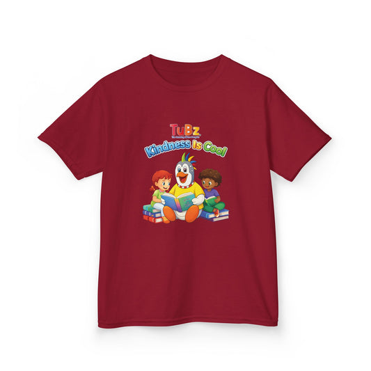 TuBz™ "Kindness Is Cool" Kids T-Shirt - Positive Message Graphic Tee | Smile Universe TuBz4Kidz