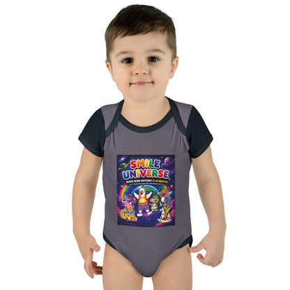 Smile Universe™ Infant Baby Rib Bodysuit – "Where Being Different is CELEBRATED!" Graphic