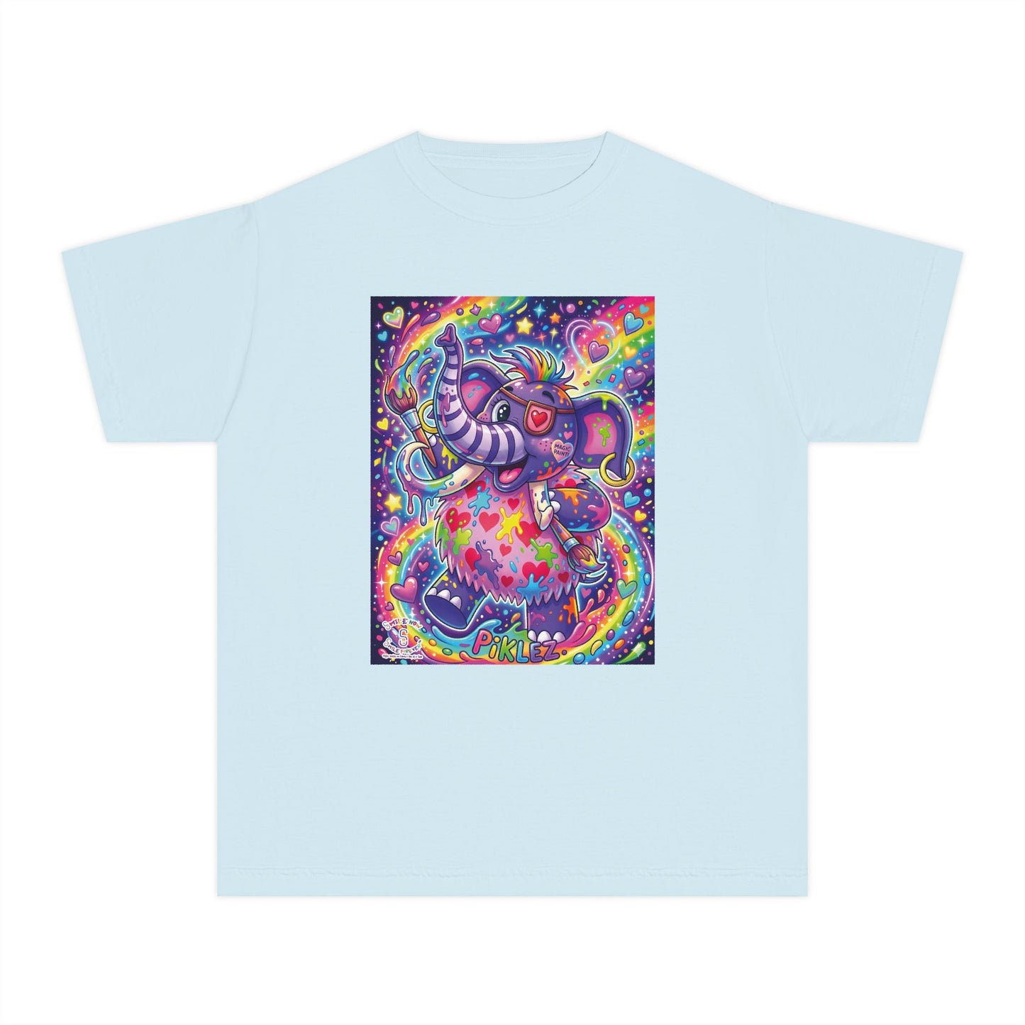 Piklez™ Youth Midweight Tee – "Magic Paint!" Graphic Shirt | Smile Universe Collection