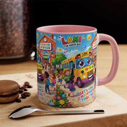 Lani™ Accent Mug – "Let's Sing Happiness Together!" Graphic