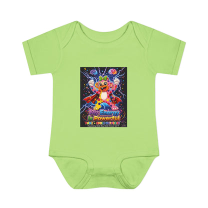 Panz™ Infant Baby Rib Bodysuit – "My Energy is Powerful" Graphic Onesie | Smile Universe Collection