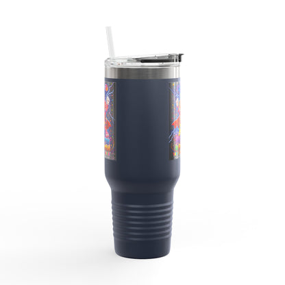 Panz™ Insulated Travel Mug 40oz – "My Energy is Powerful" Graphic Tumbler | Smile Universe Collection