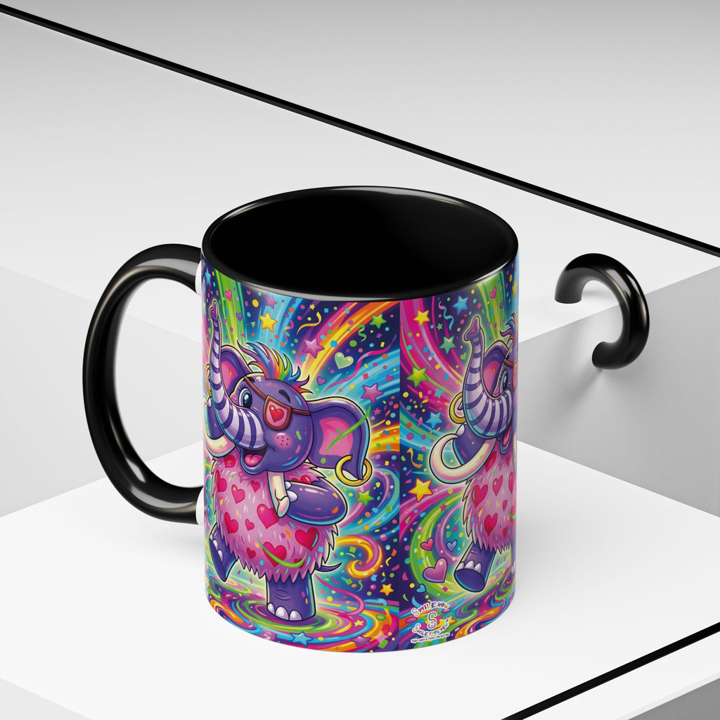 Piklez™ 11oz, 15oz Accent Coffee Mug – "Born to Celebrate!" Graphic | Smile Universe Collection