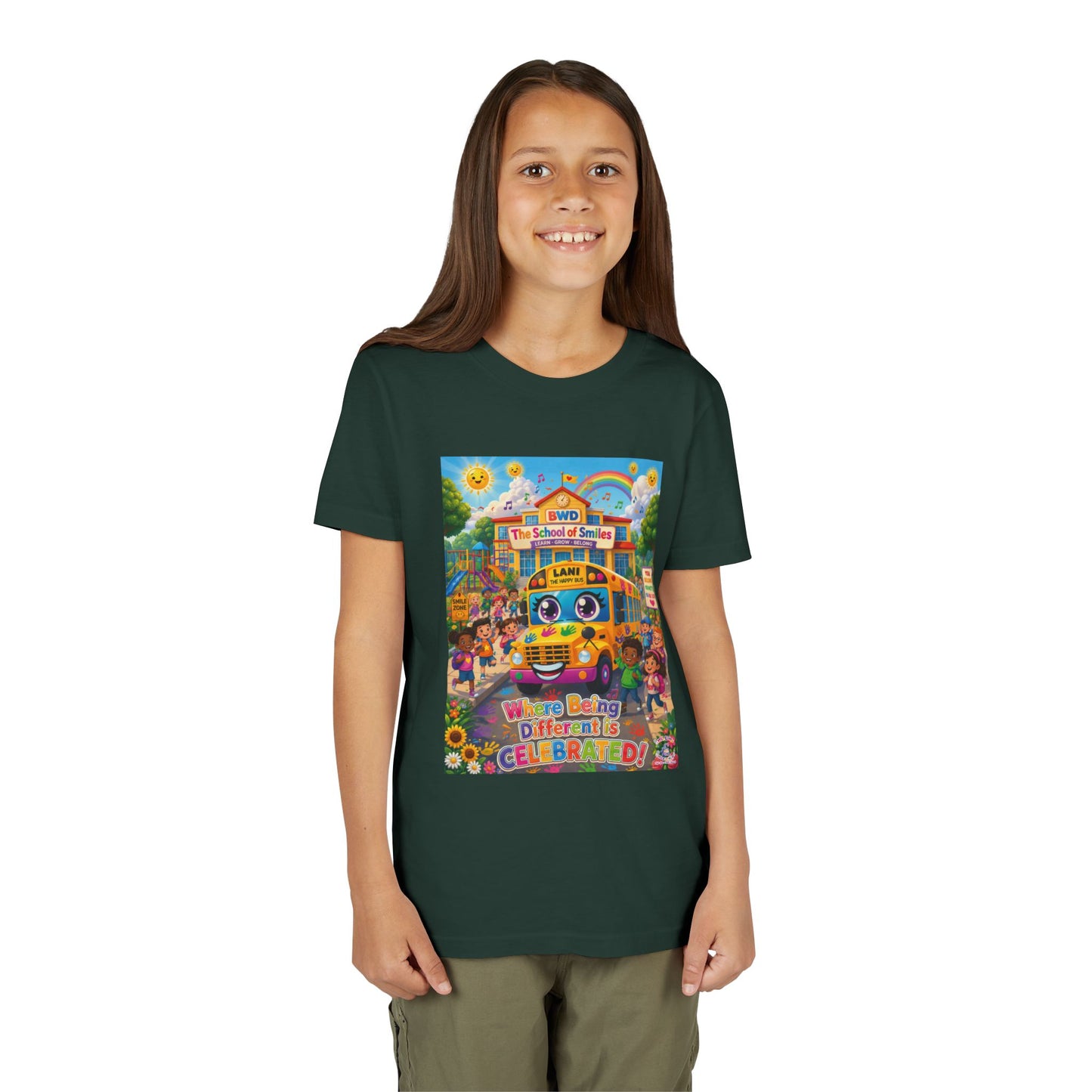 Lani™ Youth Short Sleeve Tee – "Where Being Different is CELEBRATED!" Graphic Shirt