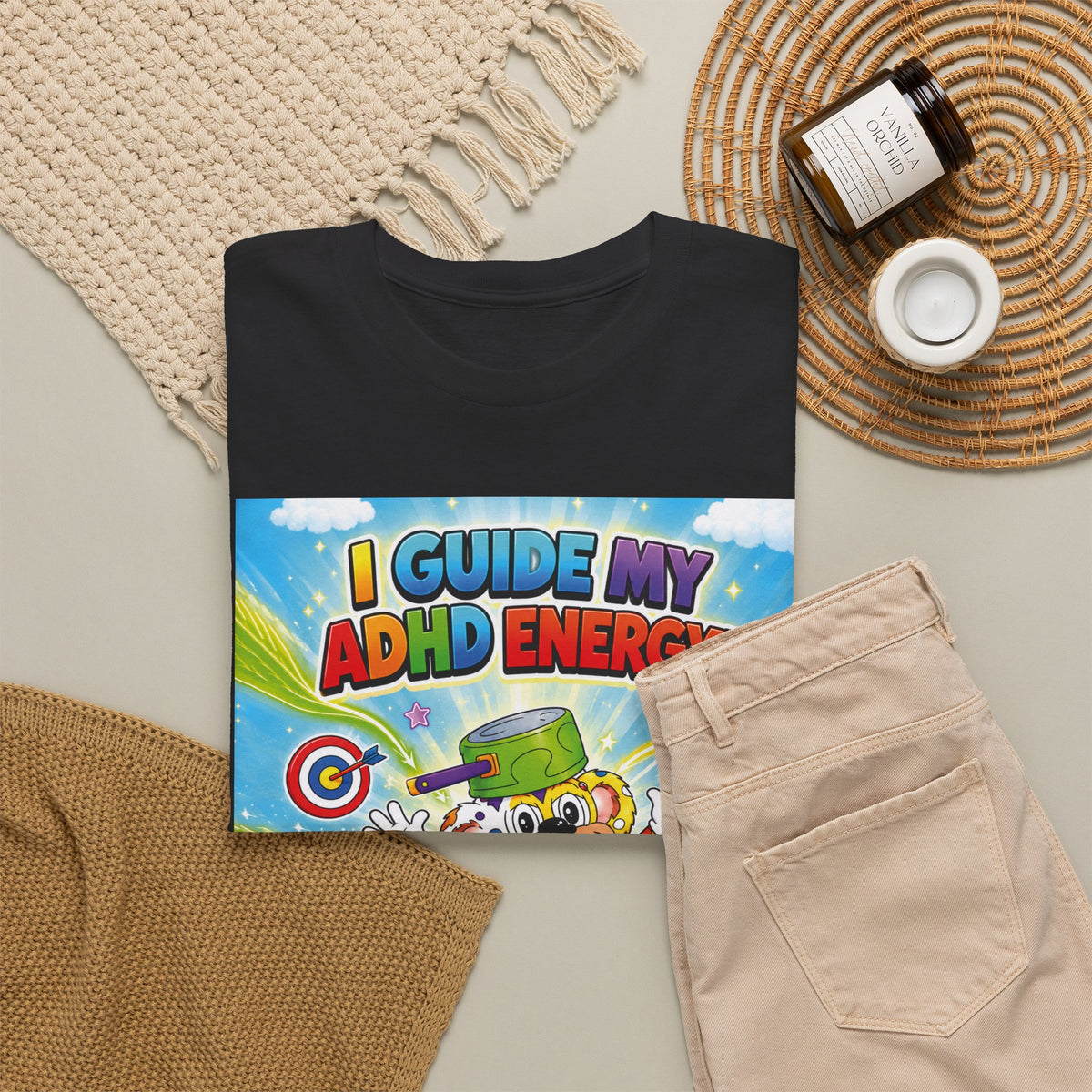 Potz™ Unisex Heavy Cotton™ Tee – "I Guide My ADHD Energy!" Graphic Tee | Smile Universe Collection