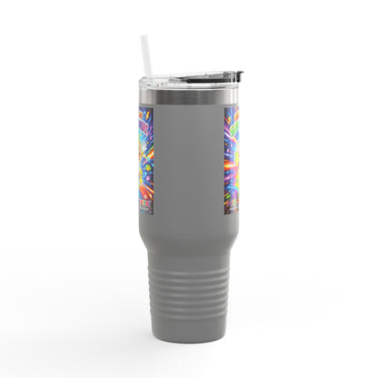 Potz™ Insulated Travel Mug 40oz – "Energy is My Superpower!" Graphic Tumbler | Smile Universe Collection