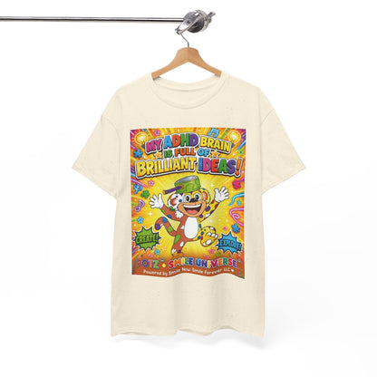 Potz™ Unisex Heavy Cotton™ Tee – "My ADHD Brain is Full of Brilliant Ideas!" Graphic Tee | Smile Universe Collection