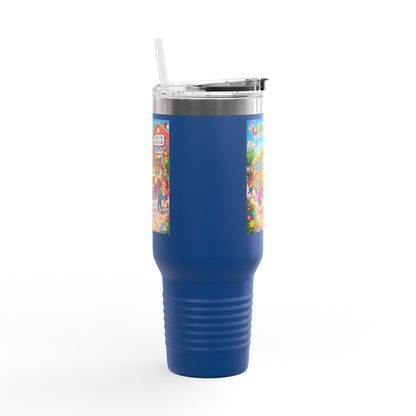 Lani™ 40oz Insulated Travel Mug – "Let's Sing Happiness Together!" Graphic