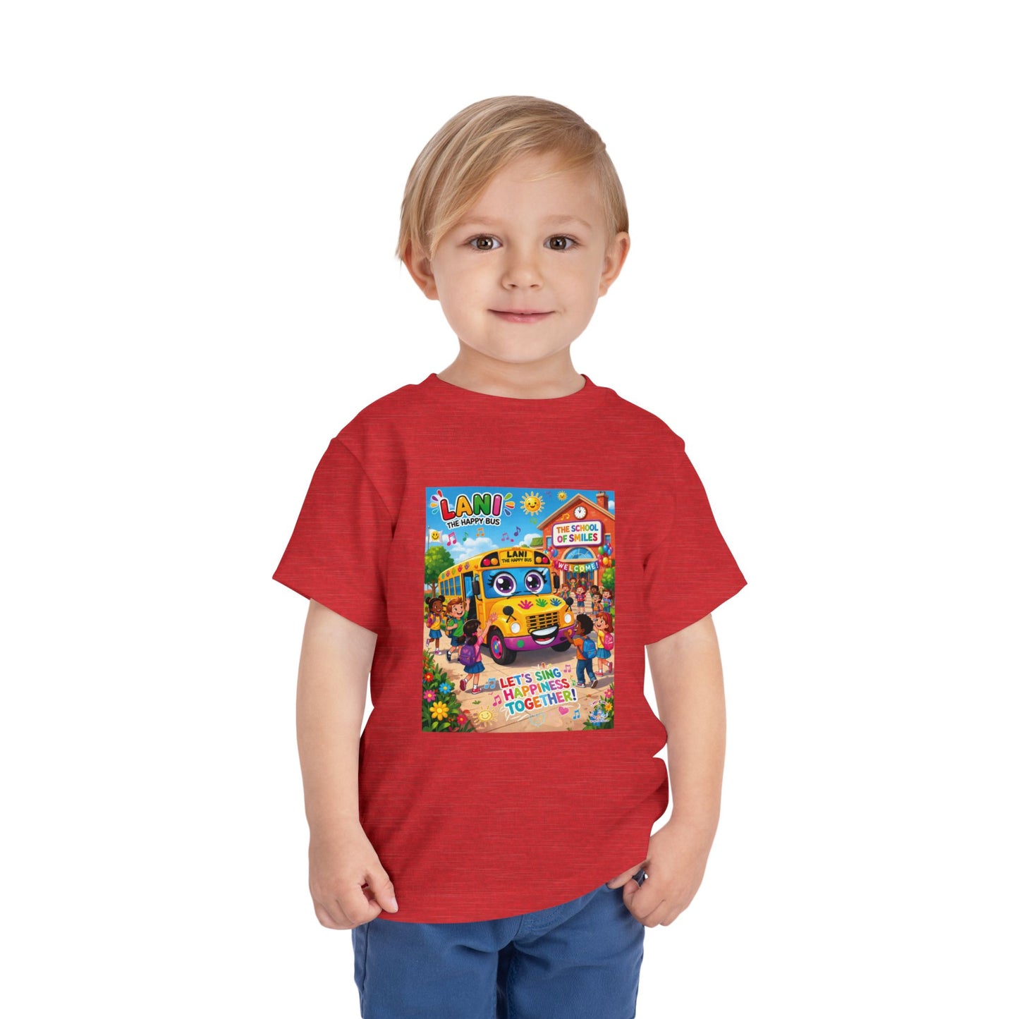 Lani™ Toddler Short Sleeve Tee – "Let's Sing Happiness Together!" Graphic