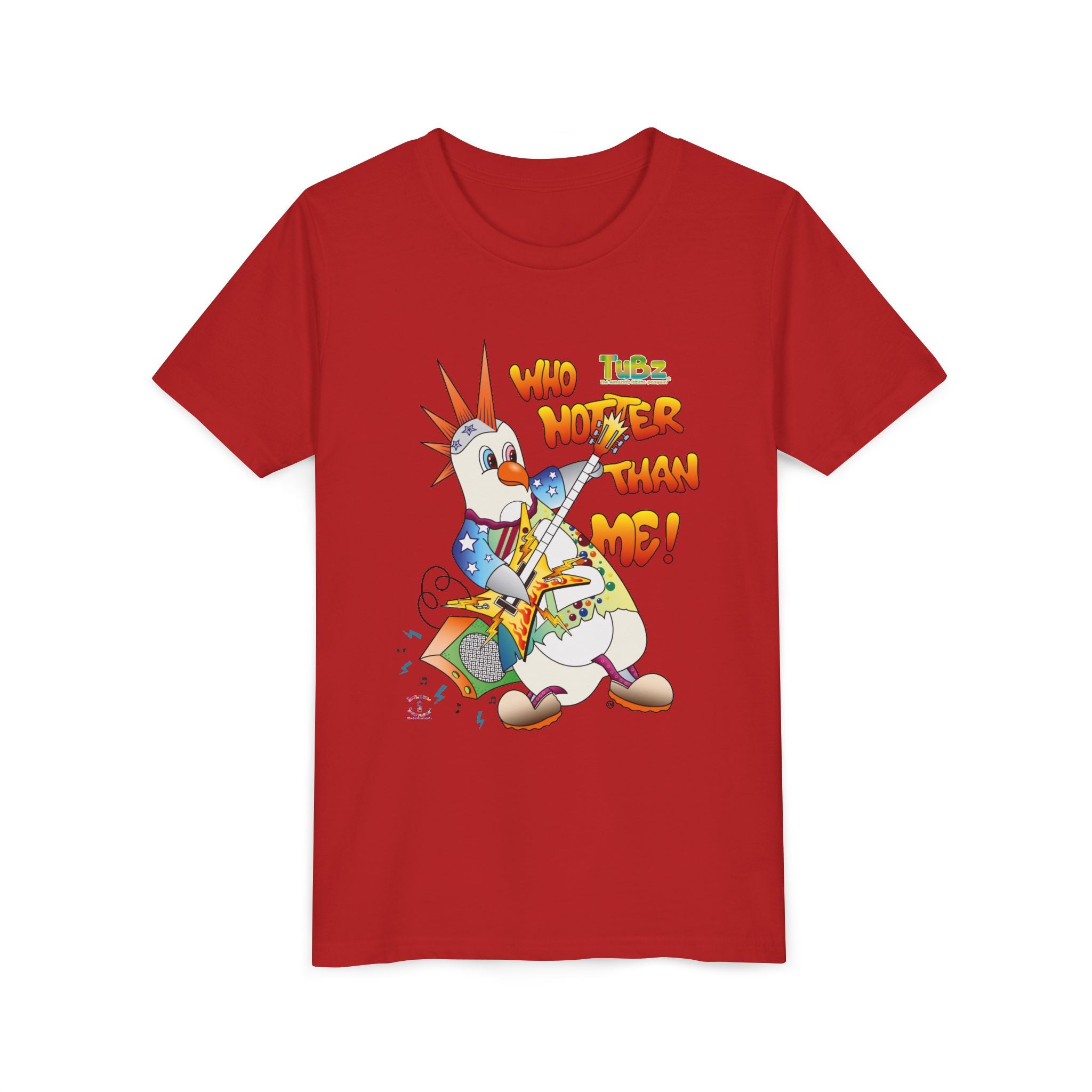 TuBz™ Rockstar Kids T-Shirt - "Who Hotter Than Me!" Graphic Tee | Smile Universe TuBz4Kidz Collection
