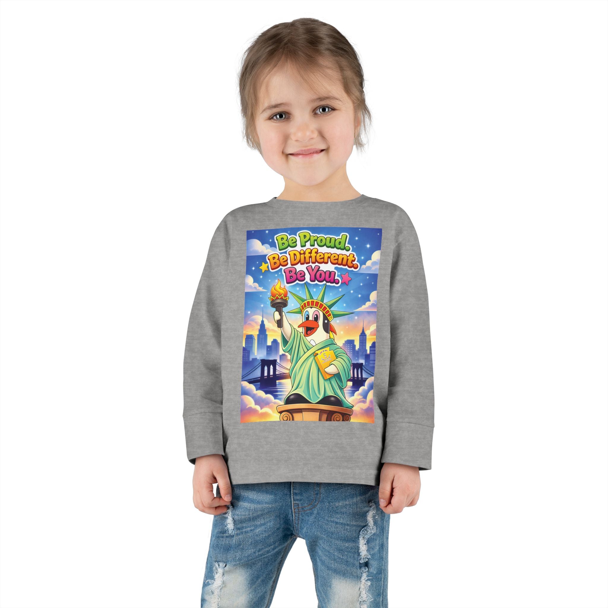 TuBz™ "Be Proud. Be Different. Be You." Toddler T- Shirt - Inspirational Kids Tee