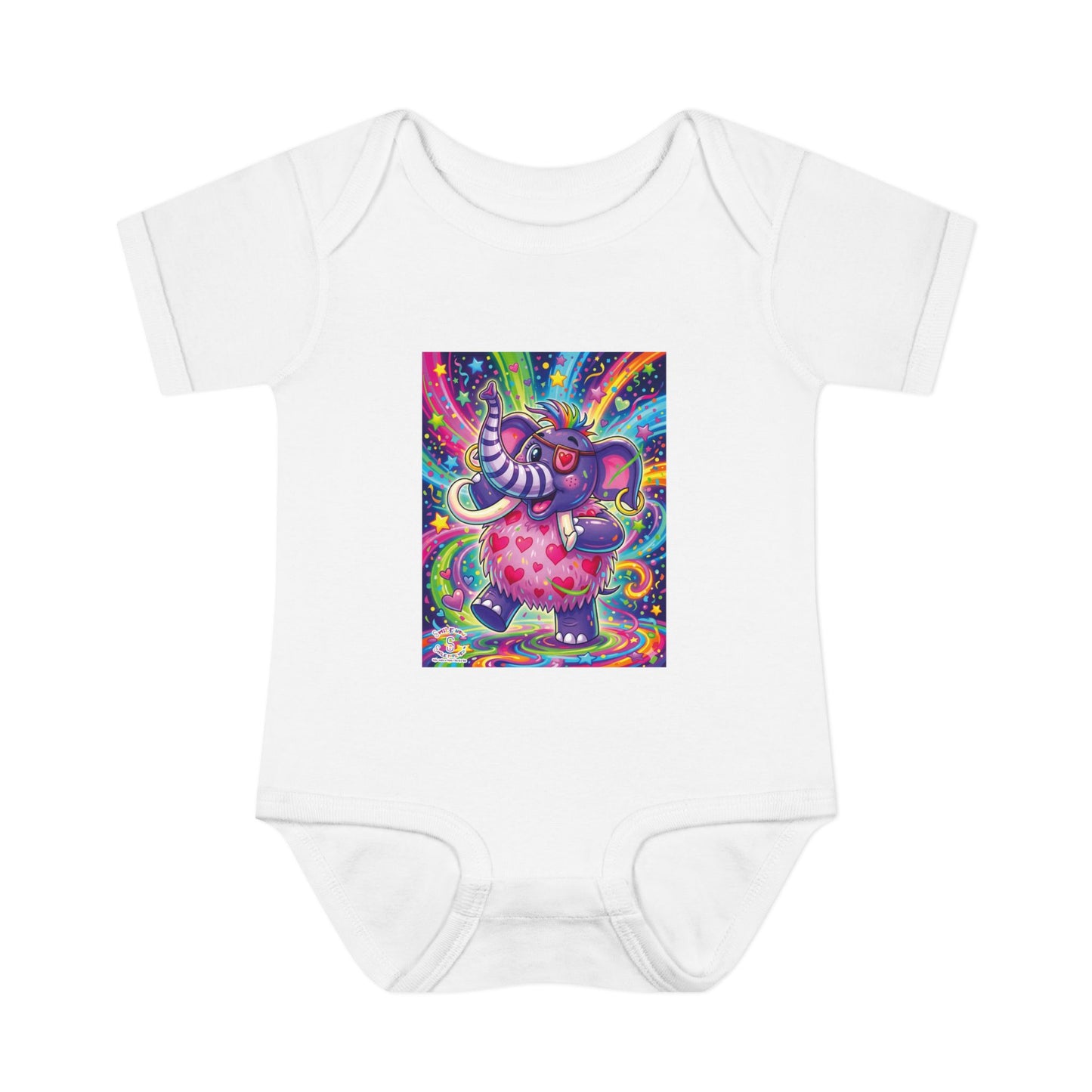 Piklez™ Infant Baby Rib Bodysuit – "Born to Celebrate!" Graphic | Smile Universe Collection