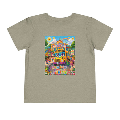 Lani™ Toddler Short Sleeve Tee – "Where Being Different is CELEBRATED!" Graphic Shirt