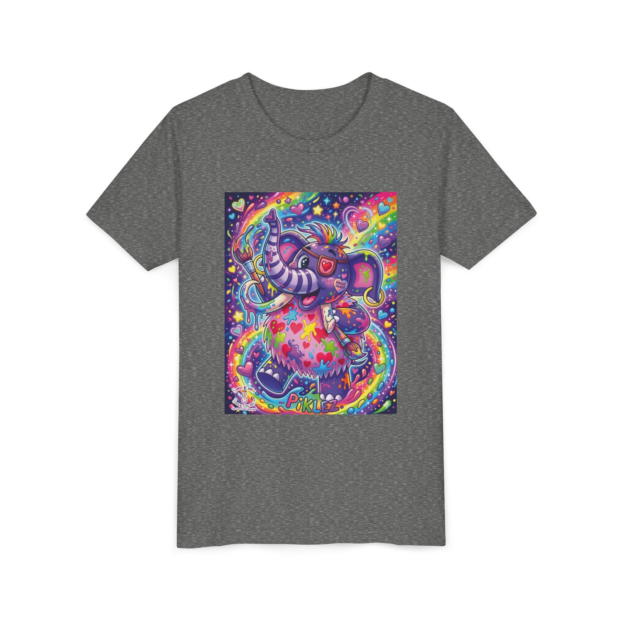 Piklez™ Youth Short Sleeve Tee – "Magic Paint!" Graphic Shirt | Smile Universe Collection