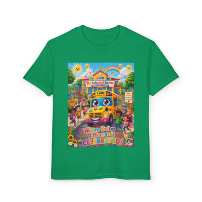 Lani™ Youth DryBlend® T-Shirt – "Where Being Different is CELEBRATED!" Graphic Shirt
