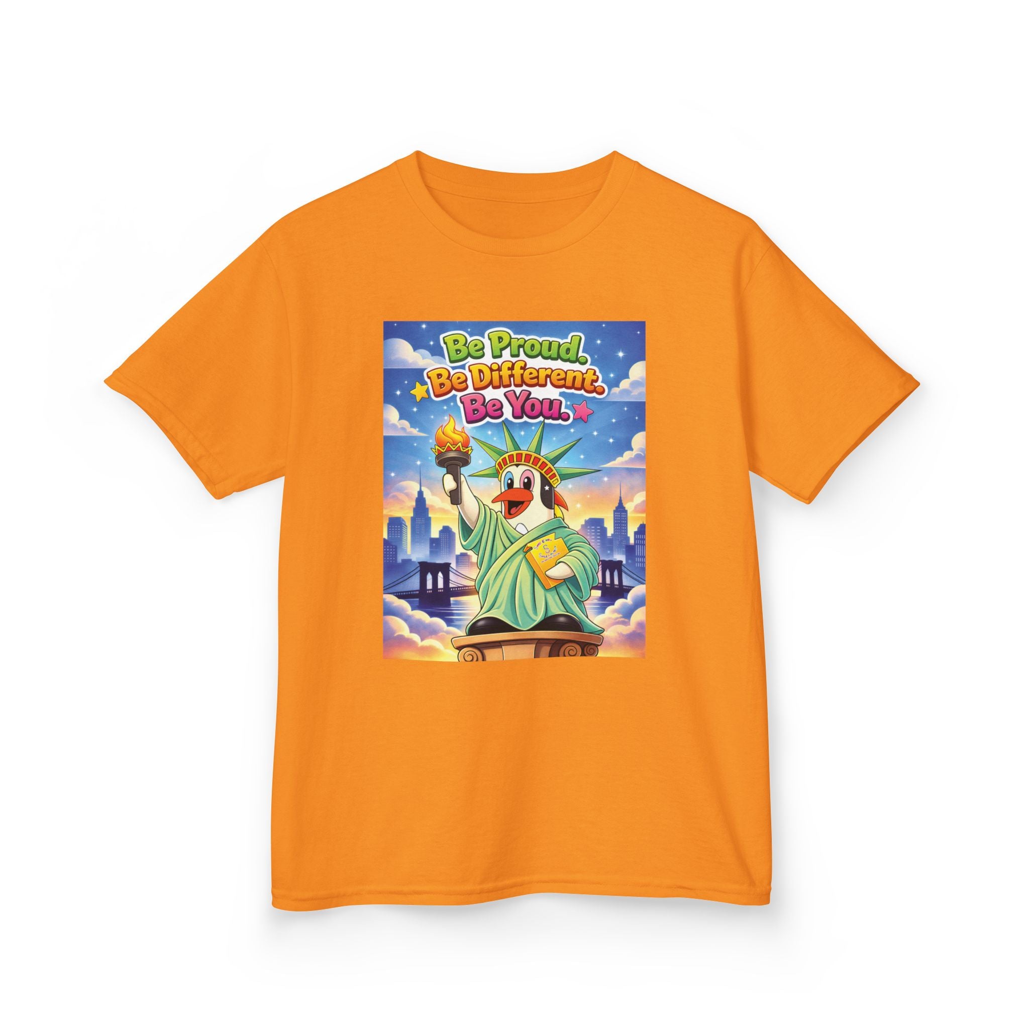 TuBz™M "Be Proud. Be Different. Be You." Kids T-Shirt - Inspirational Graphic Tee